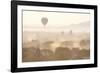 View over the Temples of Bagan Swathed in Early Morning Mist-Lee Frost-Framed Photographic Print