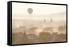 View over the Temples of Bagan Swathed in Early Morning Mist-Lee Frost-Framed Stretched Canvas