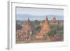 View over the Temples of Bagan Swathed in Early Morning Mist-Lee Frost-Framed Photographic Print