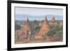 View over the Temples of Bagan Swathed in Early Morning Mist-Lee Frost-Framed Photographic Print