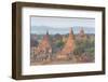 View over the Temples of Bagan Swathed in Early Morning Mist-Lee Frost-Framed Photographic Print