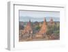 View over the Temples of Bagan Swathed in Early Morning Mist-Lee Frost-Framed Photographic Print