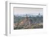 View over the Temples of Bagan Swathed in Early Morning Mist-Lee Frost-Framed Photographic Print