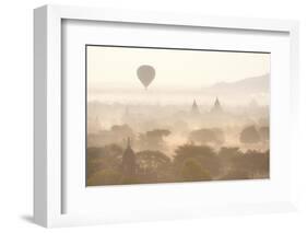 View over the Temples of Bagan Swathed in Early Morning Mist-Lee Frost-Framed Photographic Print