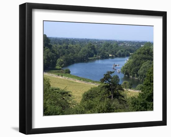 View Over the Thames From Richmond Hill, Richmond, Surrey, England, Uk-null-Framed Photographic Print