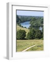 View Over the Thames From Richmond Hill, Richmond, Surrey, England, Uk-null-Framed Photographic Print