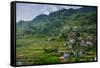 View over the Town of Banaue, Northern Luzon, Philippines-Michael Runkel-Framed Stretched Canvas