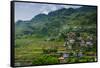 View over the Town of Banaue, Northern Luzon, Philippines-Michael Runkel-Framed Stretched Canvas