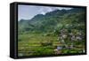 View over the Town of Banaue, Northern Luzon, Philippines-Michael Runkel-Framed Stretched Canvas