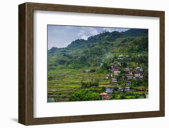 View over the Town of Banaue, Northern Luzon, Philippines-Michael Runkel-Framed Photographic Print