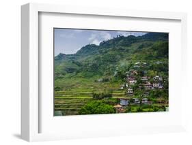 View over the Town of Banaue, Northern Luzon, Philippines-Michael Runkel-Framed Photographic Print