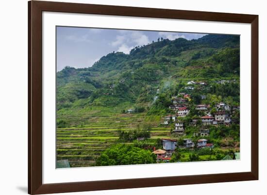 View over the Town of Banaue, Northern Luzon, Philippines-Michael Runkel-Framed Photographic Print