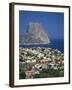 View over the Town of Calpe to the Rocky Headland of Penon De Ifach in Valencia, Spain-Richardson Rolf-Framed Photographic Print