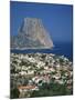 View over the Town of Calpe to the Rocky Headland of Penon De Ifach in Valencia, Spain-Richardson Rolf-Mounted Photographic Print
