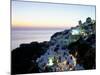 View Over the Town of Oia at Twilight with Aegean Sea in the Background, Cyclades Islands, Greece-Lee Frost-Mounted Photographic Print