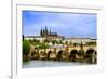 View over the Vltava of Charles Bridge-David Ionut-Framed Photographic Print