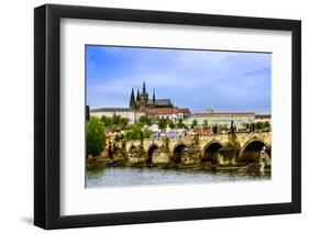 View over the Vltava of Charles Bridge-David Ionut-Framed Photographic Print