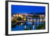 View over the Vltava River and Bridges in Prague-David Ionut-Framed Photographic Print