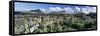 View over the volcanic landscape of Parque Natural de Los Volcanes, La Geria, Lanzarote-Stuart Black-Framed Stretched Canvas