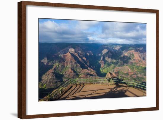 View over the Waimea Canyon, Kauai, Hawaii, United States of America, Pacific-Michael Runkel-Framed Photographic Print