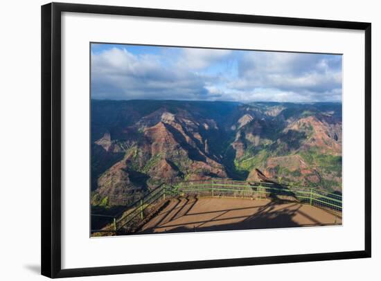 View over the Waimea Canyon, Kauai, Hawaii, United States of America, Pacific-Michael Runkel-Framed Photographic Print