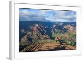 View over the Waimea Canyon, Kauai, Hawaii, United States of America, Pacific-Michael Runkel-Framed Photographic Print