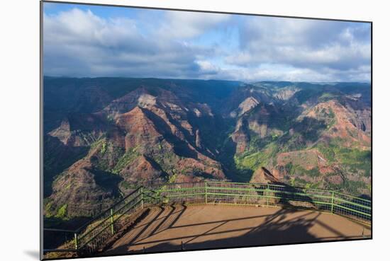 View over the Waimea Canyon, Kauai, Hawaii, United States of America, Pacific-Michael Runkel-Mounted Photographic Print