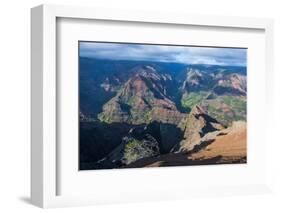 View over the Waimea Canyon, Kauai, Hawaii, United States of America, Pacific-Michael Runkel-Framed Photographic Print