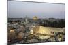 View over the Western Wall (Wailing Wall) and the Dome of the Rock Mosque, Jerusalem, Israel-Yadid Levy-Mounted Photographic Print