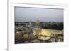 View over the Western Wall (Wailing Wall) and the Dome of the Rock Mosque, Jerusalem, Israel-Yadid Levy-Framed Photographic Print