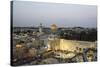 View over the Western Wall (Wailing Wall) and the Dome of the Rock Mosque, Jerusalem, Israel-Yadid Levy-Stretched Canvas