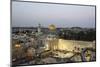 View over the Western Wall (Wailing Wall) and the Dome of the Rock Mosque, Jerusalem, Israel-Yadid Levy-Mounted Premium Photographic Print