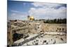 View over the Western Wall (Wailing Wall) and the Dome of the Rock Mosque-Yadid Levy-Mounted Photographic Print