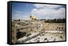 View over the Western Wall (Wailing Wall) and the Dome of the Rock Mosque-Yadid Levy-Framed Stretched Canvas