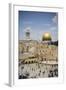 View over the Western Wall (Wailing Wall) and the Dome of the Rock Mosque-Yadid Levy-Framed Photographic Print