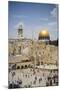 View over the Western Wall (Wailing Wall) and the Dome of the Rock Mosque-Yadid Levy-Mounted Photographic Print