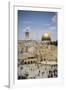 View over the Western Wall (Wailing Wall) and the Dome of the Rock Mosque-Yadid Levy-Framed Photographic Print