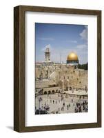 View over the Western Wall (Wailing Wall) and the Dome of the Rock Mosque-Yadid Levy-Framed Photographic Print