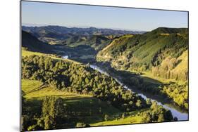 View over the Whanganui River in the Lush Green Countryside-Michael-Mounted Photographic Print