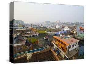 View Over the Wharf of Dhaka, Bangladesh, Asia-Michael Runkel-Stretched Canvas