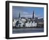 View Over Tjornin (Pond) to Church and Cathedral, Reykjavik, Iceland, Polar Regions-null-Framed Photographic Print