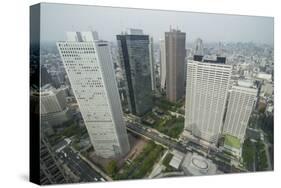 View over Tokyo from the town hall, Shinjuku, Tokyo, Japan, Asia-Michael Runkel-Stretched Canvas