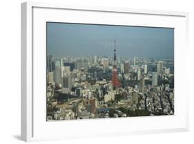 View over Tokyo with the Tokyo Tower, from the Mori Tower, Roppongi Hills, Tokyo, Japan, Asia-Michael Runkel-Framed Photographic Print