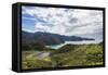 View over Torrent Bay from the Abel Tasman Coast Track, Abel Tasman National Park, near Marahau, Ta-Ruth Tomlinson-Framed Stretched Canvas