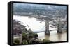 View over Tower Bridge from the Sky Garden, London, EC3, England, United Kingdom, Europe-Ethel Davies-Framed Stretched Canvas