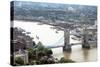 View over Tower Bridge from the Sky Garden, London, EC3, England, United Kingdom, Europe-Ethel Davies-Stretched Canvas