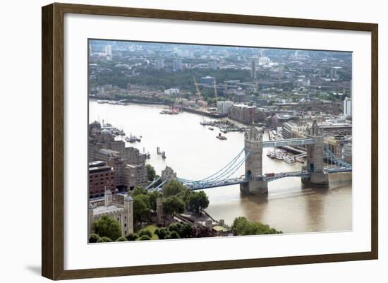 View over Tower Bridge from the Sky Garden, London, EC3, England, United Kingdom, Europe-Ethel Davies-Framed Photographic Print