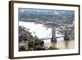 View over Tower Bridge from the Sky Garden, London, EC3, England, United Kingdom, Europe-Ethel Davies-Framed Photographic Print