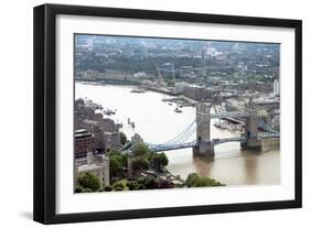 View over Tower Bridge from the Sky Garden, London, EC3, England, United Kingdom, Europe-Ethel Davies-Framed Photographic Print