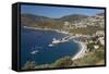 View over Town and Harbour with Gulets-Stuart Black-Framed Stretched Canvas